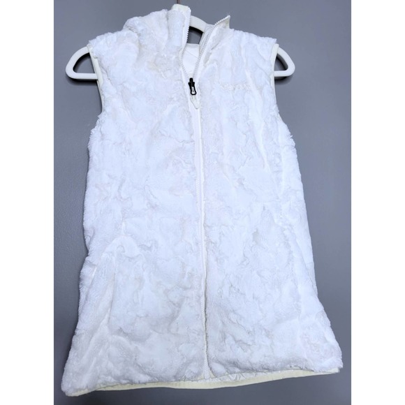 Marmot Reversible Zoey Vest Jacket White Hooded Full Zip Silken And Fleece SZ S - Picture 5 of 9